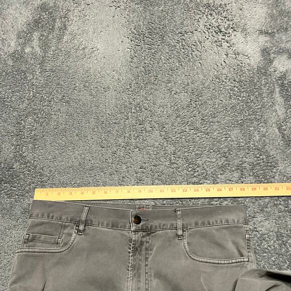 Faherty Jeans Mens 34 (36x32) Gray Organic Straight Leg Pants - Picture 10 of 13